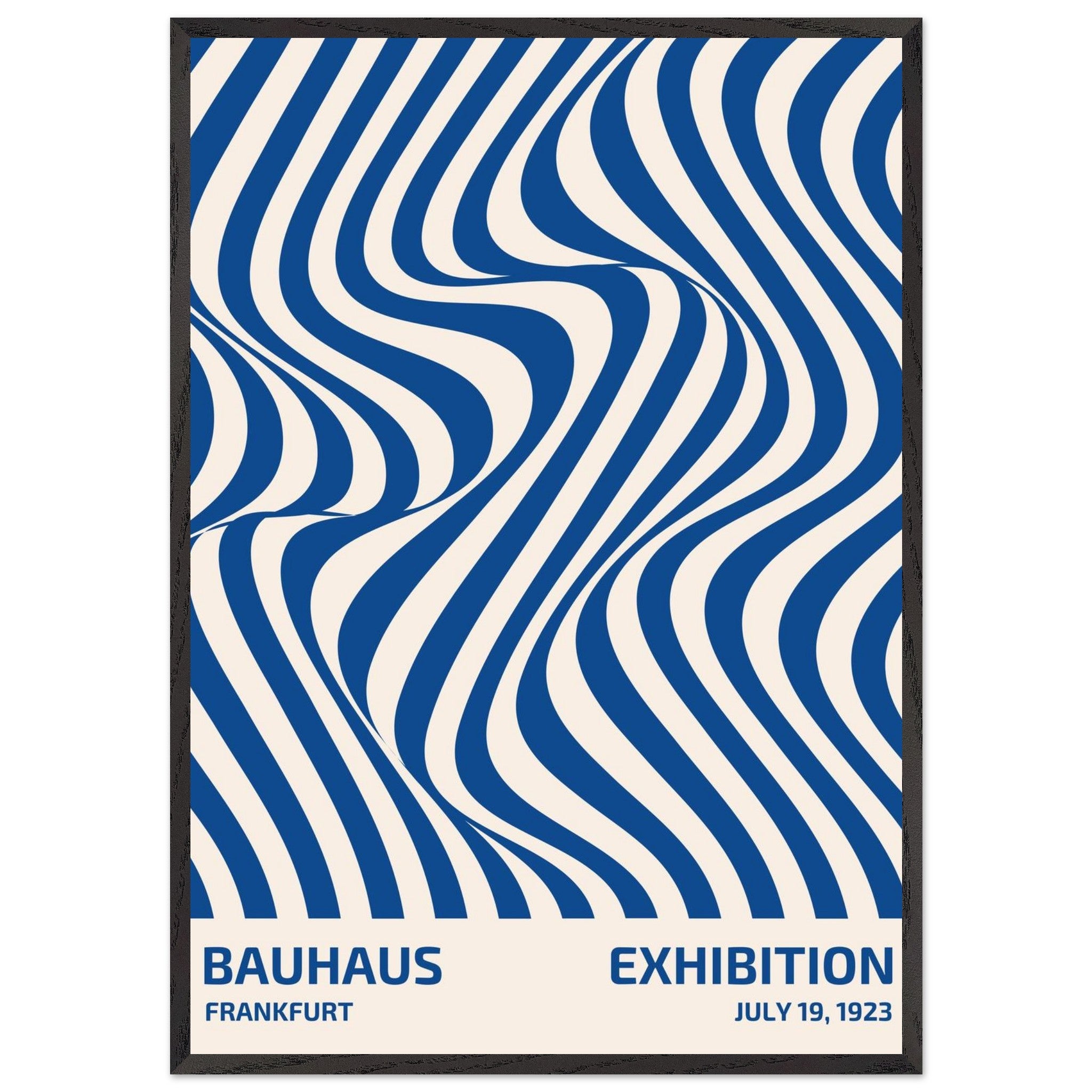 Artfulprints Poster met Lijst Bauhaus - Exhibition Frankfurt blue - 70