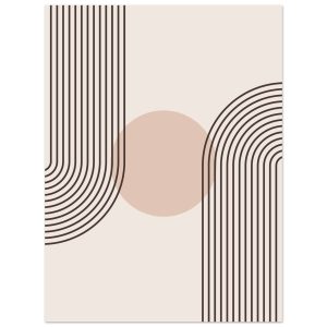 Artfulprints Poster Boho – Retro wave – 30×40 cm – Grijs Artfulprints Poster Boho – Retro wave – 30×40 cm – Grijs