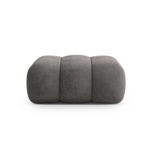 Cosmopolitan Design Poef Koge flueel grijs – 95x95x40cm