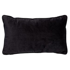 FINN – sierkussen 30×50 cm – velvet – lendekussen – Raven – zwart