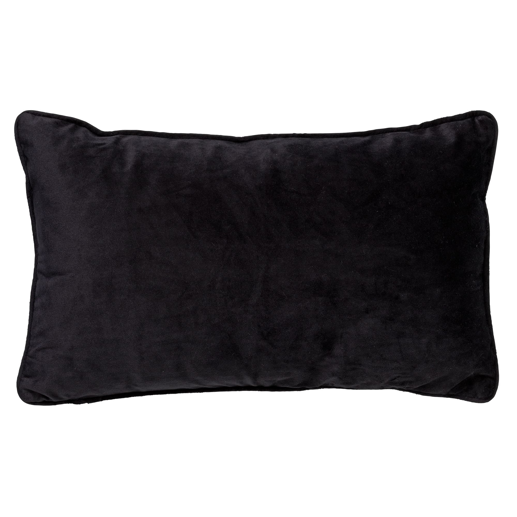 FINN - sierkussen 30x50 cm - velvet - lendekussen - Raven - zwart
