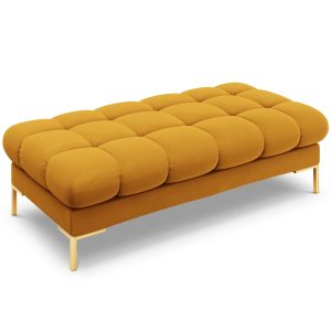 Cosmopolitan Design Bank Bali 2-zits, flueel, geel – 62x133x40cm Cosmopolitan Design Bank Bali 2-zits, flueel, geel – 62x133x40cm
