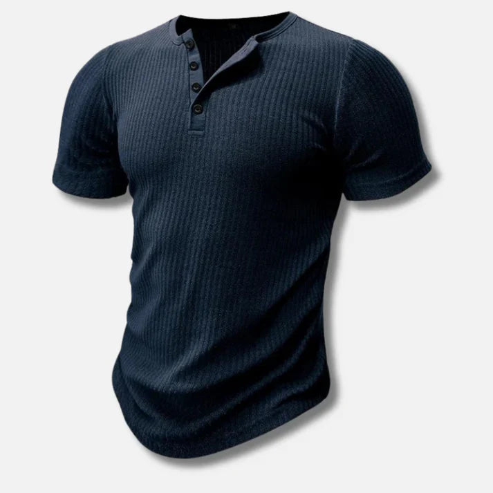 T-Shirt Voor Heren met knoopsluiting