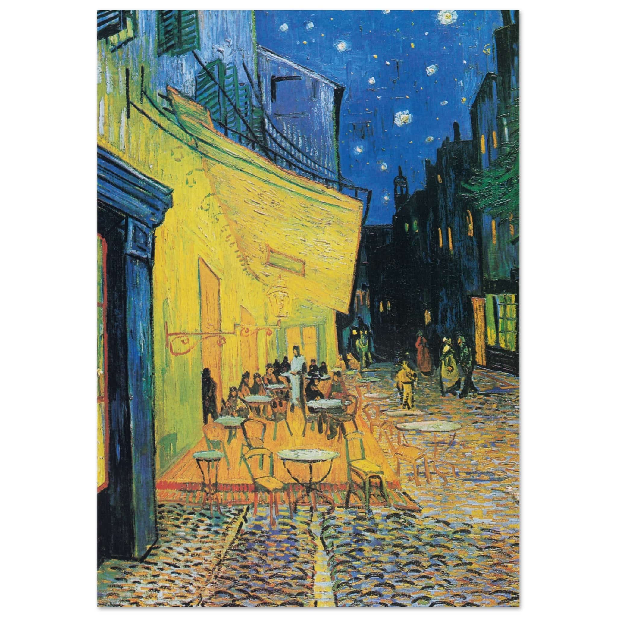 Artfulprints Poster Vincent van Gogh - Caféterras bij nacht - A4 21x29