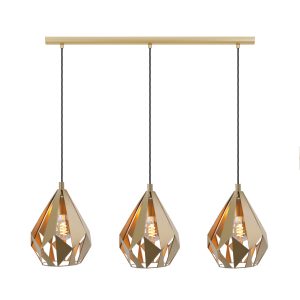 EGLO hanglamp Carlton – e27 – 80,5 cm – goud – staal EGLO hanglamp Carlton – e27 – 80,5 cm – goud – staal