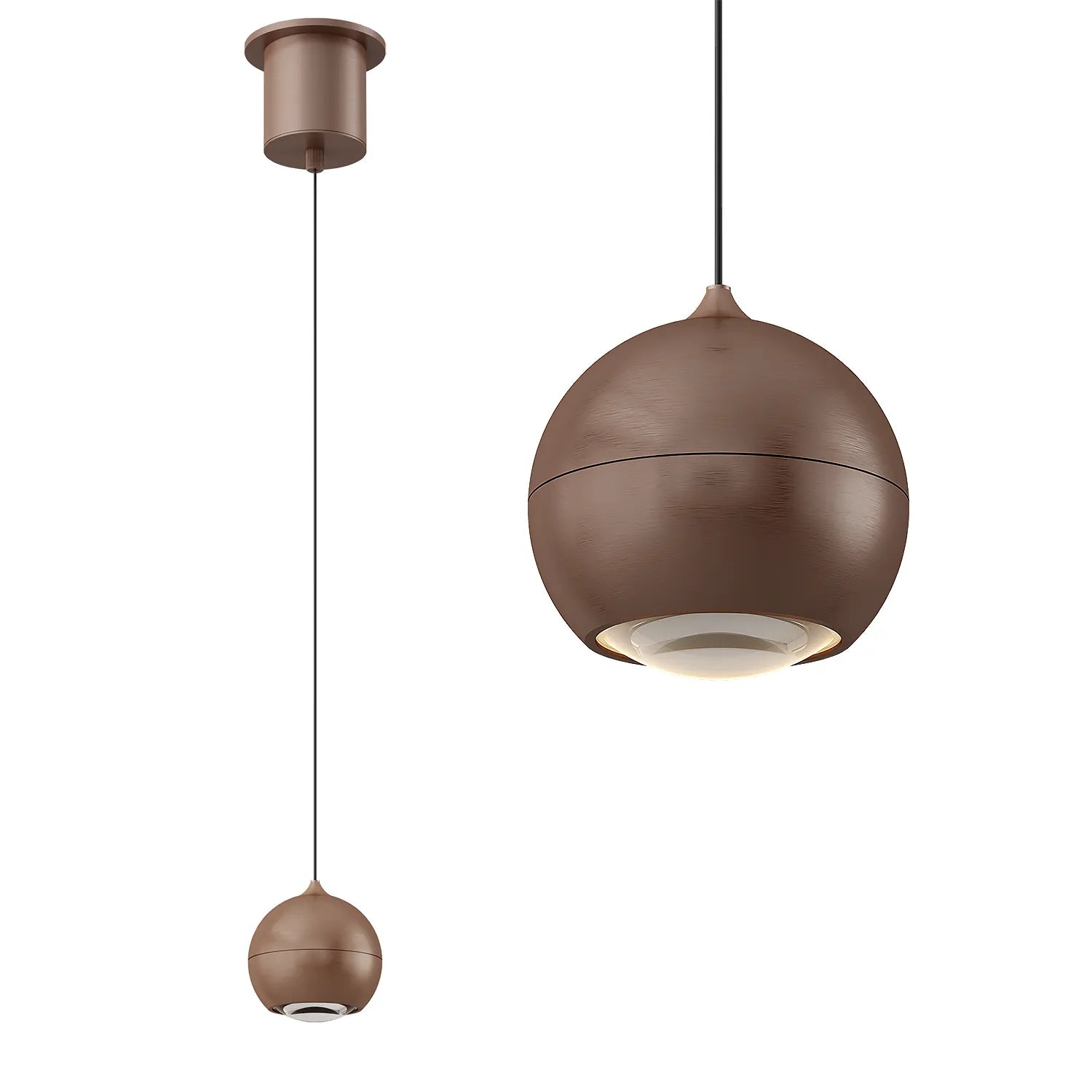 Artdelight hanglamp Miami - 1 lichts - 10 x 200 cm - brons