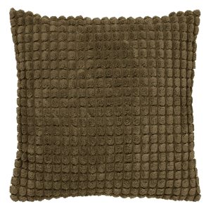 ROME – kussenhoes 45×45 cm – effen kleur – 3D-structuur – Military Oli ROME – kussenhoes 45×45 cm – effen kleur – 3D-structuur – Military Oli