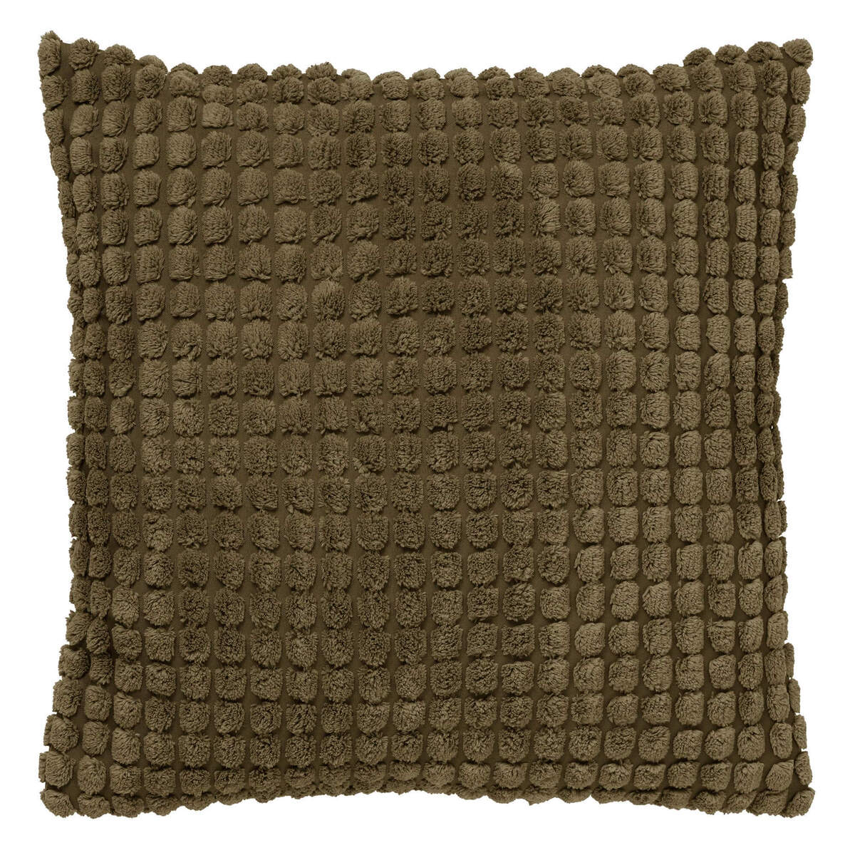ROME - kussenhoes 45x45 cm - effen kleur - 3D-structuur - Military Oli