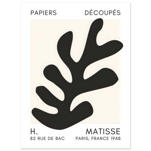 Artfulprints Poster Matisse – Ocean petals black – 30×40 cm – Zwart Artfulprints Poster Matisse – Ocean petals black – 30×40 cm – Zwart