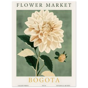 Artfulprints Poster Flower market – Bogota – 30×40 cm – Groen Artfulprints Poster Flower market – Bogota – 30×40 cm – Groen