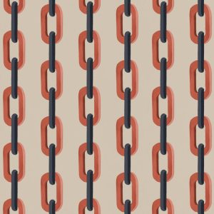 Catchii Behang Chain de chaine zand rood Catchii Behang Chain de chaine zand rood