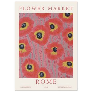 Artfulprints Poster Flower market – Rome – 70×100 cm – Roze Artfulprints Poster Flower market – Rome – 70×100 cm – Roze
