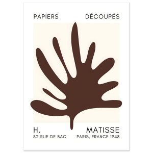Artfulprints Poster Matisse – Coral drift brown – 50×70 cm – Bruin Artfulprints Poster Matisse – Coral drift brown – 50×70 cm – Bruin