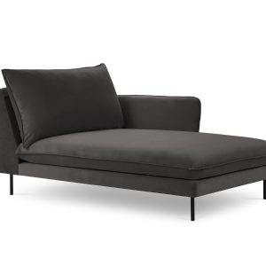 Cosmopolitan Design rechter chaise longue Vienna flueel, donkergrijs – Cosmopolitan Design rechter chaise longue Vienna flueel, donkergrijs –