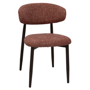 DÉJA Living Eetkamerstoel Skara – Rood/Brons – Set van 2 DÉJA Living Eetkamerstoel Skara – Rood/Brons – Set van 2