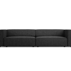 Cosmopolitan Design Bank Arendal 4-zits, chenille, zwart – 102x244x70c Cosmopolitan Design Bank Arendal 4-zits, chenille, zwart – 102x244x70c