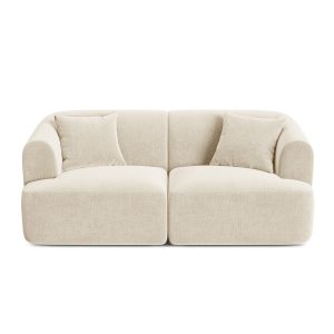 Cosmopolitan Design Modulaire bank Campi 2-zits, flueel lichtbeige – 9 Cosmopolitan Design Modulaire bank Campi 2-zits, flueel lichtbeige – 9