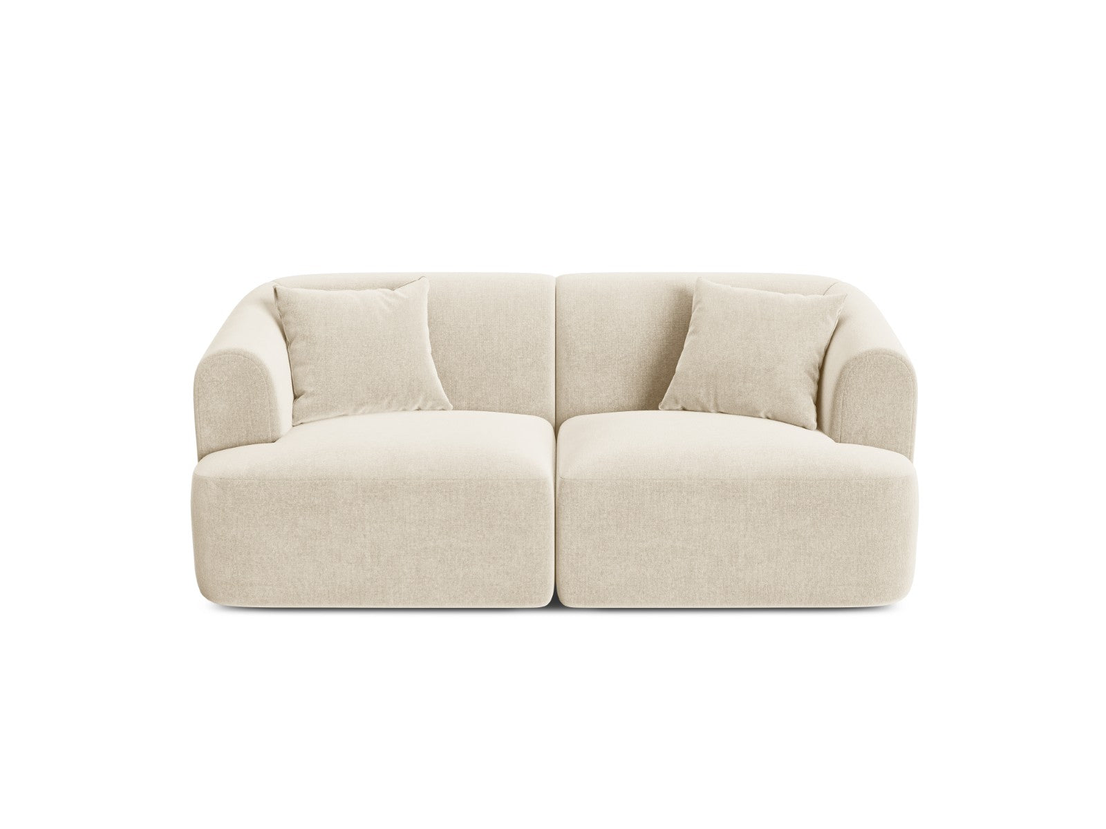 Cosmopolitan Design Modulaire bank Campi 2-zits, flueel lichtbeige - 9