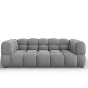 Cosmopolitan Design Bank Sky 3-zits, flueel, lichtgrijs – 102x214x70cm Cosmopolitan Design Bank Sky 3-zits, flueel, lichtgrijs – 102x214x70cm