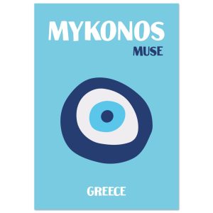 Artfulprints Poster Griekenland – Mykonos – 70×100 cm – Blauw Artfulprints Poster Griekenland – Mykonos – 70×100 cm – Blauw