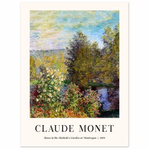 Artfulprints Poster Claude Monet – Roses in the hoshede's garden at Mo Artfulprints Poster Claude Monet – Roses in the hoshede's garden at Mo
