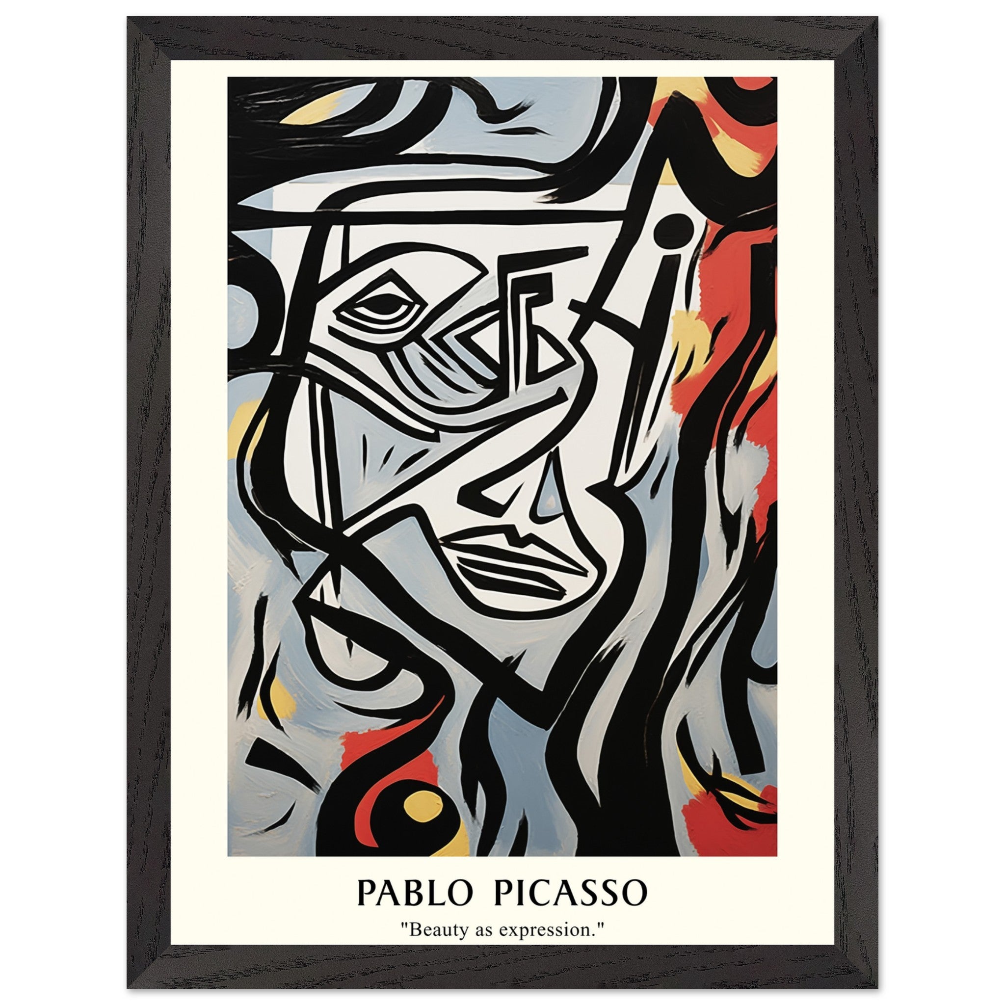 Artfulprints Poster met Lijst Pablo Picasso - Beauty as expression - 3