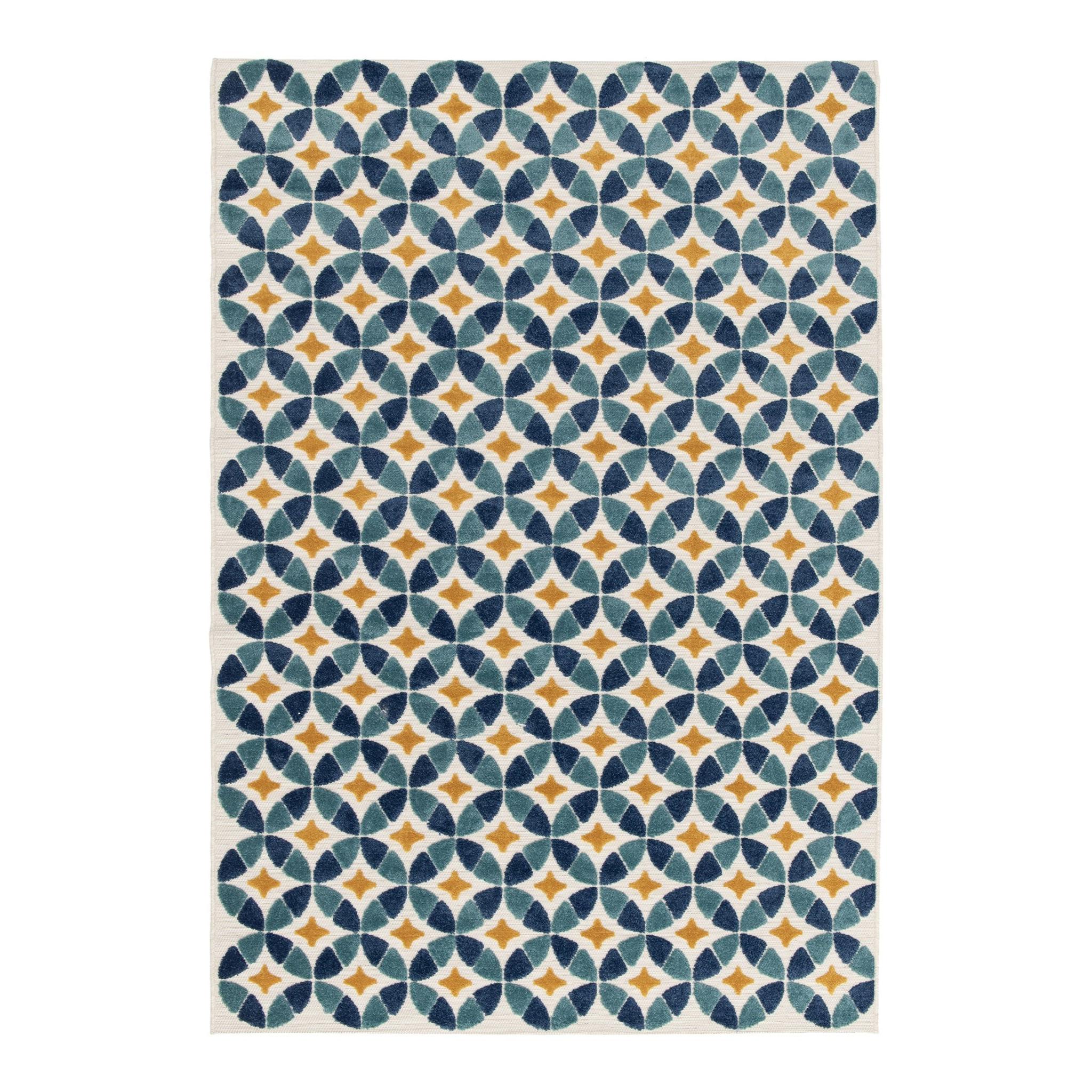 AFK Living vloerkleed Lisbonne - voor binnen en buiten - blauw - 160 x