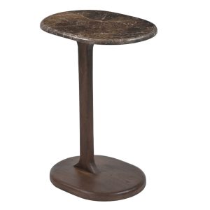 DÉJA Living Bijzettafel Jurva – Walnoot/Marmer – 40x30x55cm DÉJA Living Bijzettafel Jurva – Walnoot/Marmer – 40x30x55cm