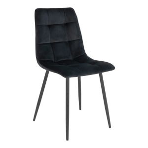 BRAM Eetkamerstoel Mysen – Set Van 2 – Zwart Fluweel