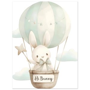 Artfulprints Poster Konijn in de wolken – 30×40 cm – Grijs Artfulprints Poster Konijn in de wolken – 30×40 cm – Grijs