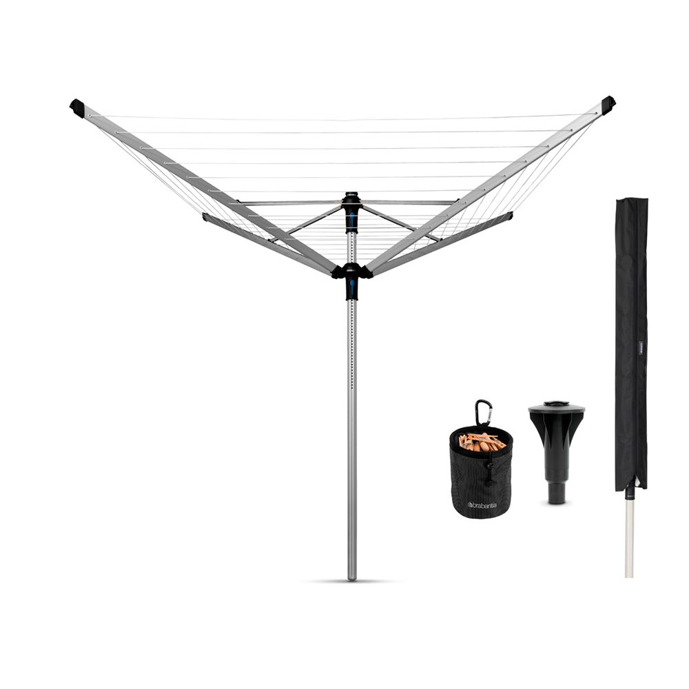 Brabantia Droogmolen Lift-O-Matic - 60M - met kunststof betonanker - m