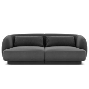 Cosmopolitan Design Bank Tulum 2-zits, flueel, grijs – 90x180x70cm Cosmopolitan Design Bank Tulum 2-zits, flueel, grijs – 90x180x70cm
