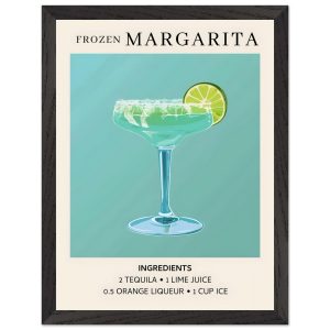 Artfulprints Poster met Lijst Frozen Margarita cocktail II – Ingrediën