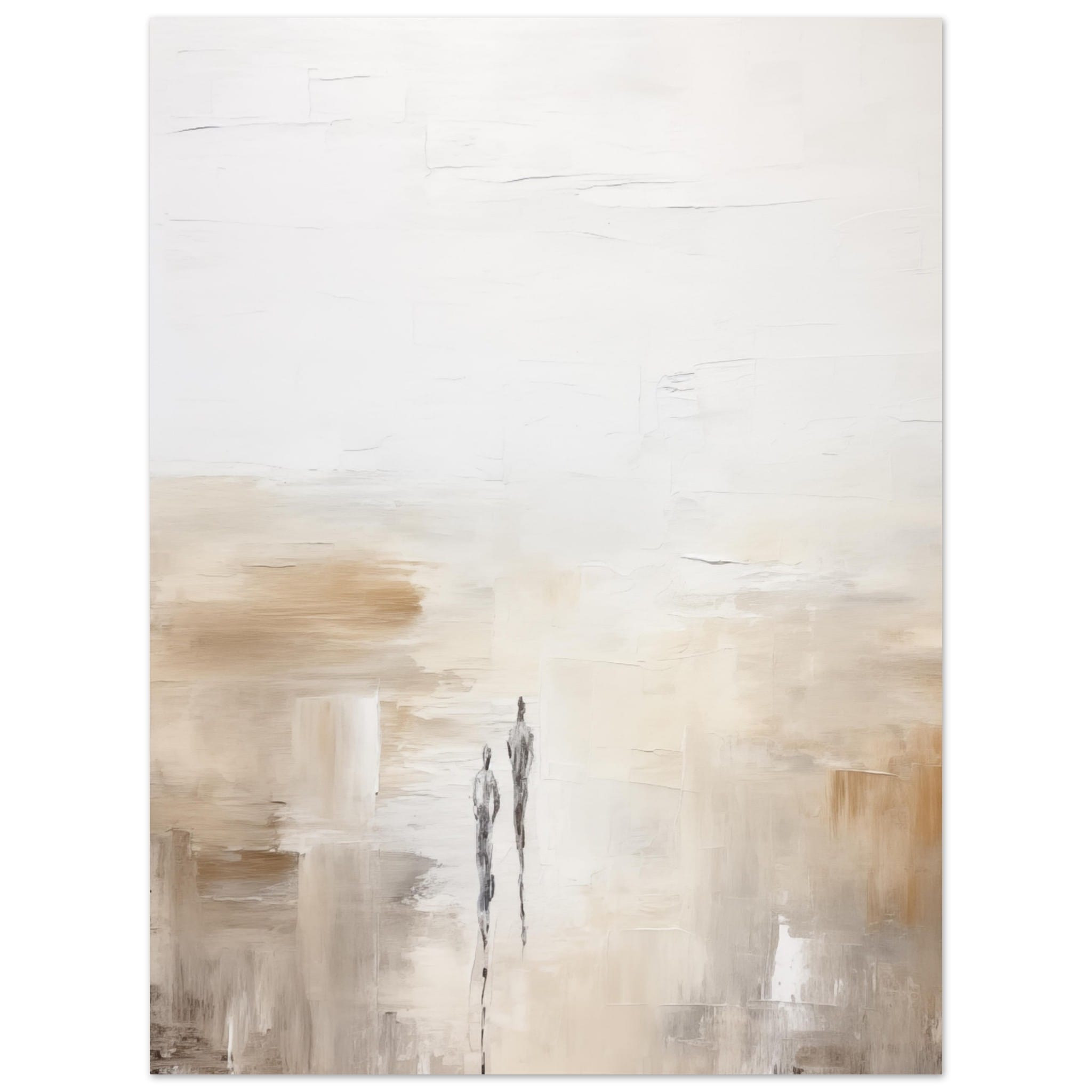 Artfulprints Poster Abstract - Silhouettes - 30x40 cm - Taupe