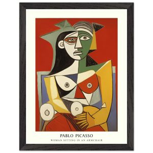 Artfulprints Poster met Lijst Pablo Picasso – Woman sitting in an armc Artfulprints Poster met Lijst Pablo Picasso – Woman sitting in an armc