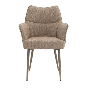 DÉJA Living Eetkamerstoel Zayn – Taupe/Taupe – Zithoogte 47cm – Set va DÉJA Living Eetkamerstoel Zayn – Taupe/Taupe – Zithoogte 47cm – Set va