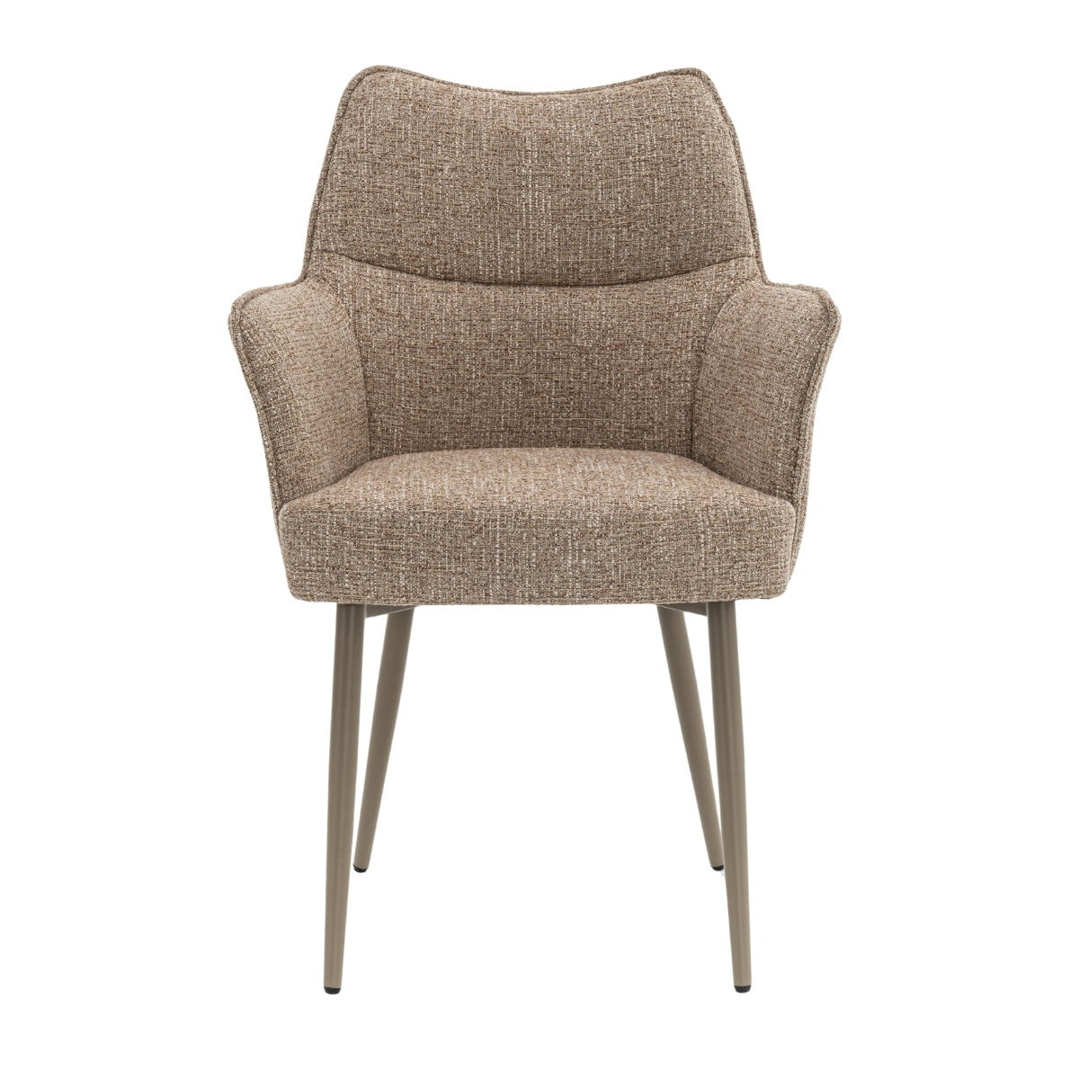 DÉJA Living Eetkamerstoel Zayn - Taupe/Taupe - Zithoogte 47cm - Set va