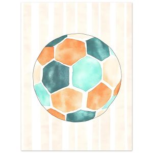 Artfulprints Poster Blauw oranje voetbal – 30×40 cm – Meerkleurig Artfulprints Poster Blauw oranje voetbal – 30×40 cm – Meerkleurig
