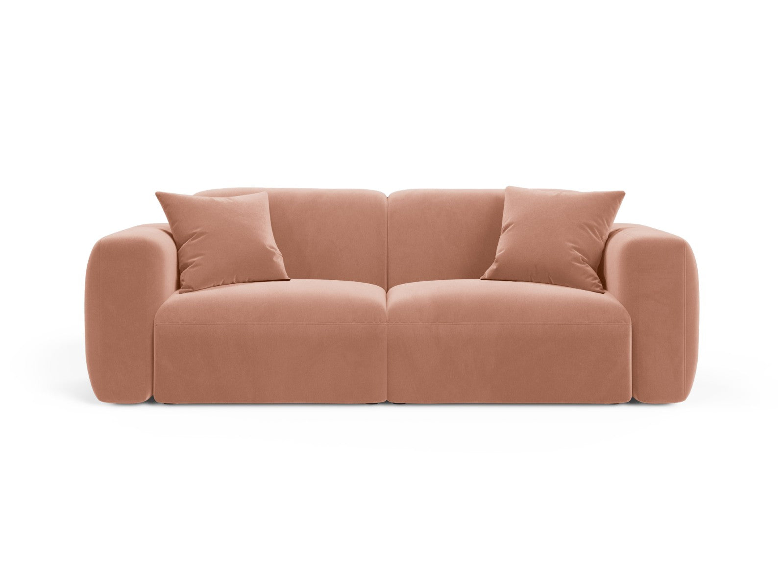 Cosmopolitan Design Modulaire bank Strino 3-zits, flueel roze - 98x220