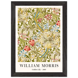 Artfulprints Poster met Lijst William Morris – Golden lilly 1890 – A4 Artfulprints Poster met Lijst William Morris – Golden lilly 1890 – A4
