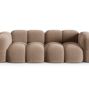 Cosmopolitan Design Bank Loretto 4-zits, flueel donkerbeige – 100x250x Cosmopolitan Design Bank Loretto 4-zits, flueel donkerbeige – 100x250x