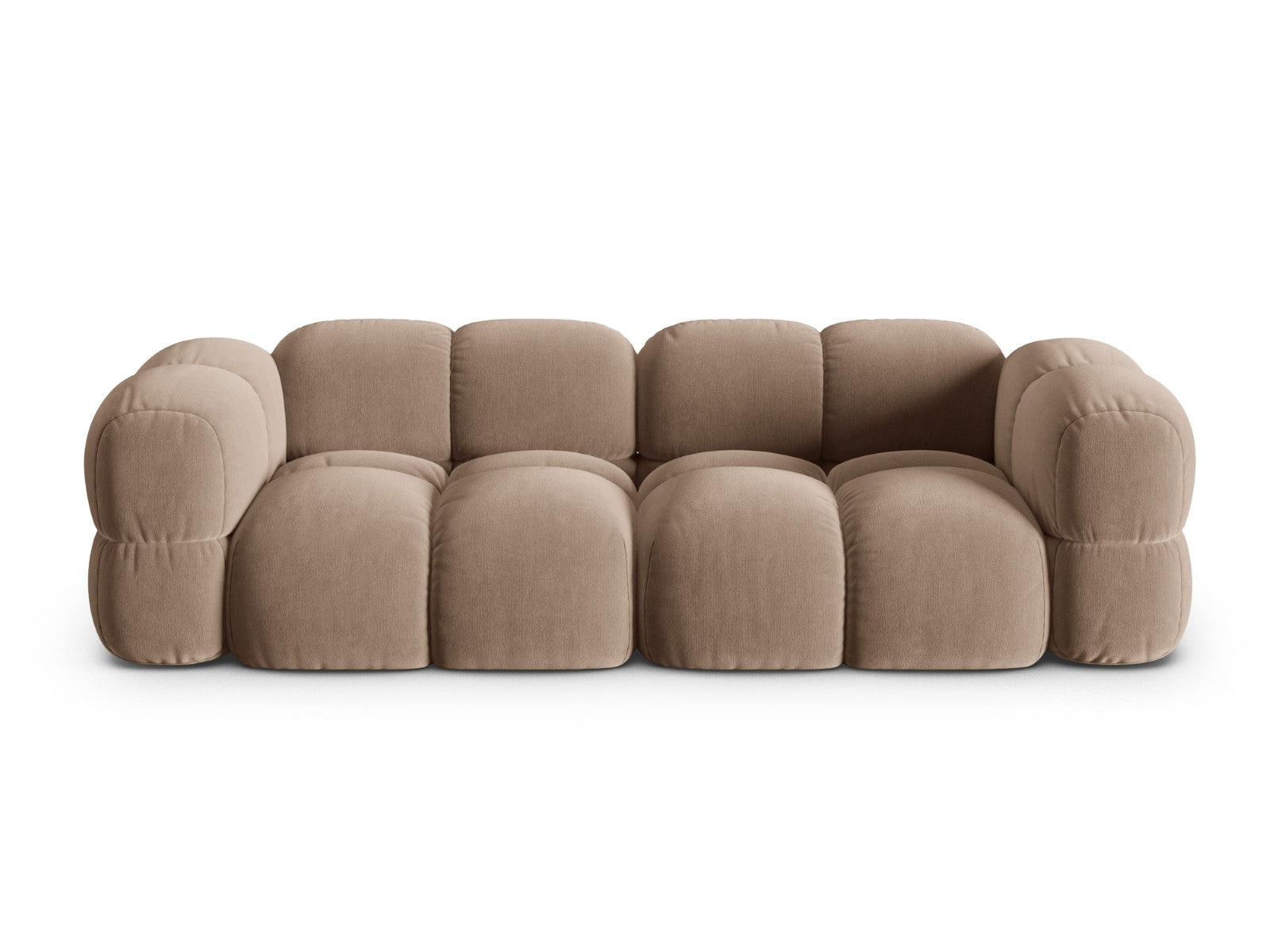 Cosmopolitan Design Bank Loretto 4-zits, flueel donkerbeige - 100x250x