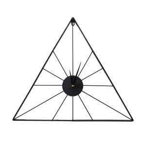 Art for the Home Klok – Luxe Zwarte Driehoek Hangende Klok – 58cm x 50