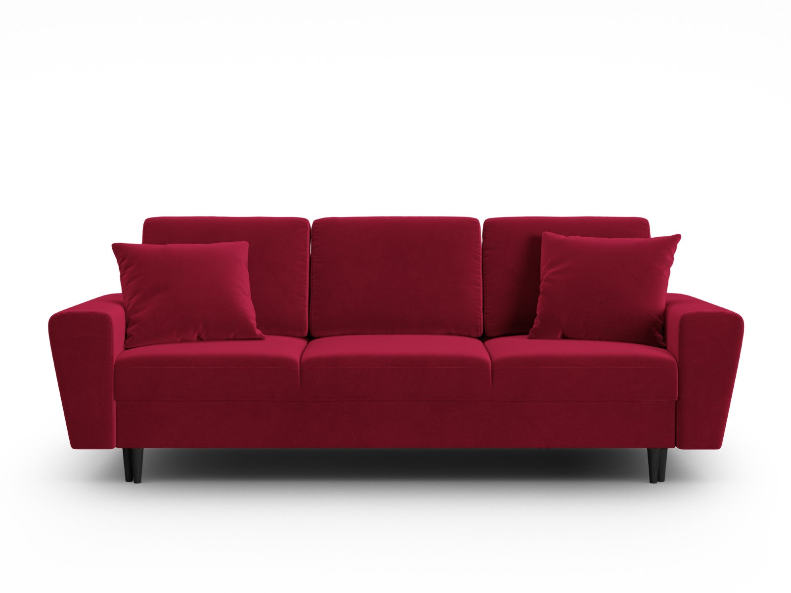 Cosmopolitan Design Slaapbank met opbergdoos Kyoto 3-zits, flueel rood