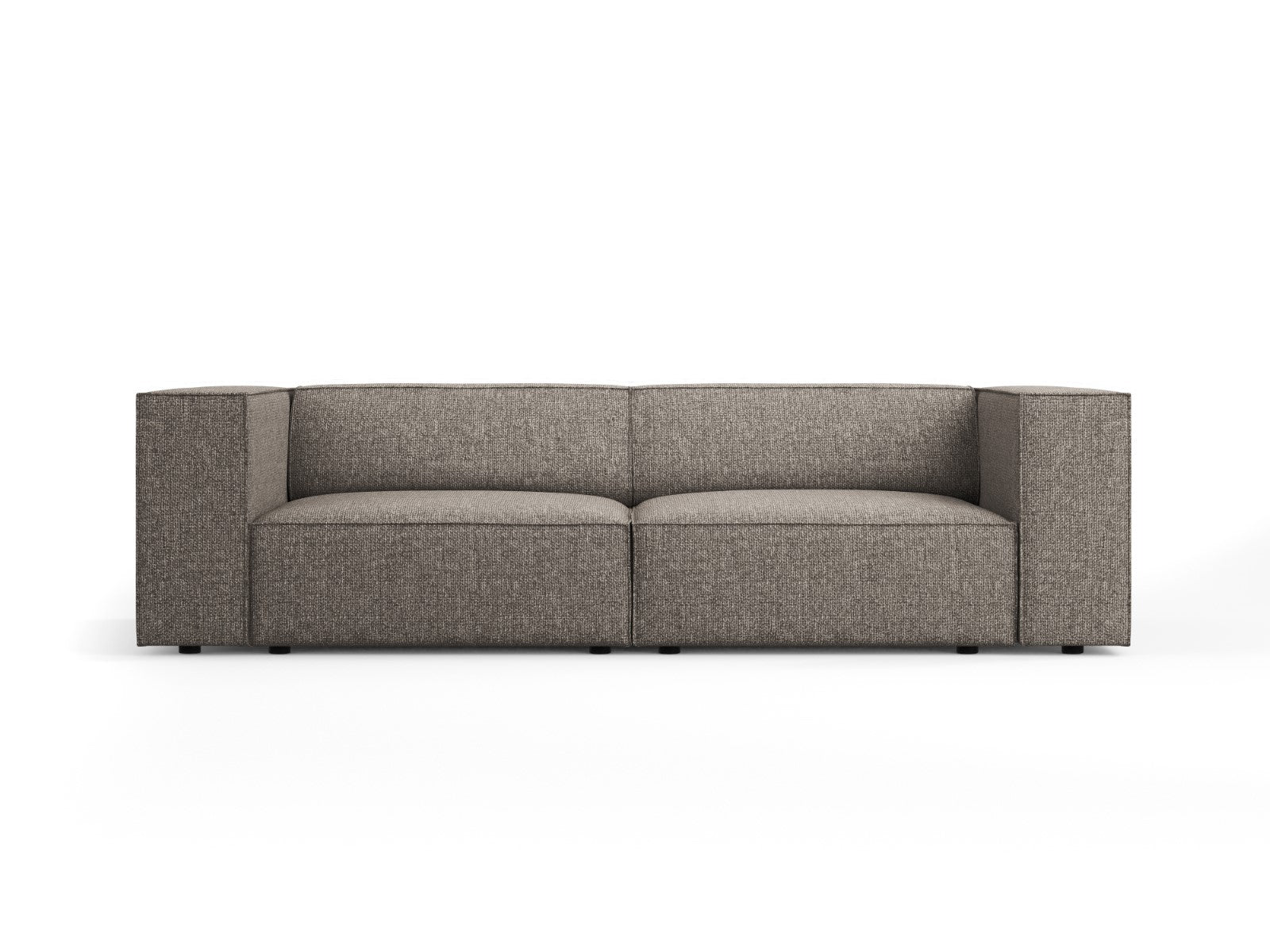 Cosmopolitan Design Bank Arendal 3-zits, chenille, grijs - 102x204x70c