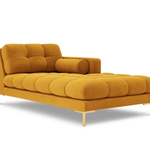 Cosmopolitan Design rechter chaise longue Bali flueel, geel – 185x102x Cosmopolitan Design rechter chaise longue Bali flueel, geel – 185x102x