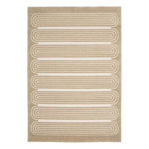 AFK Living vloerkleed Sinea – reliëfeffect – kastanje – 160 x 230 cm