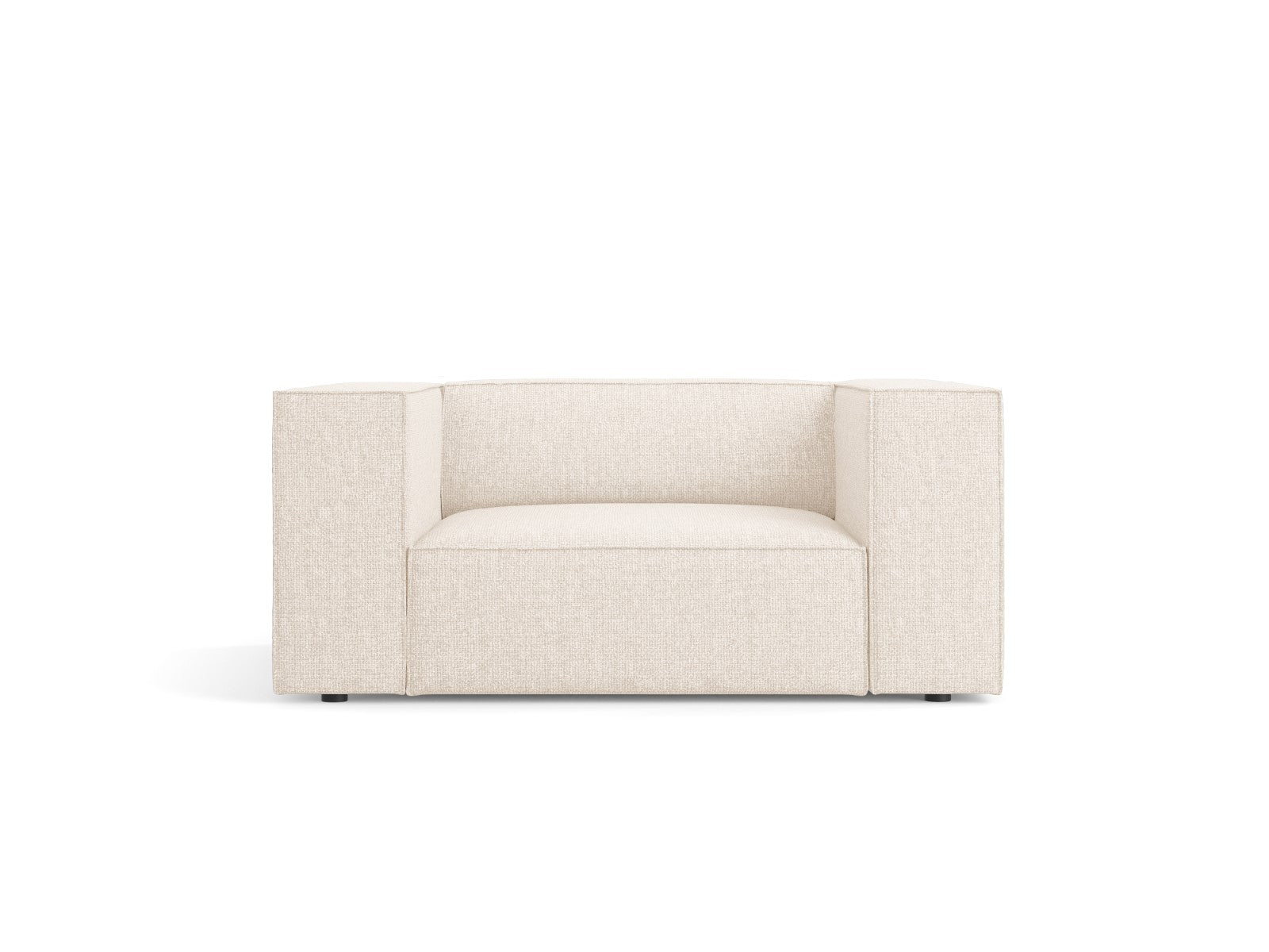 Cosmopolitan Design Fauteuil Arendal chenille, lichtbeige - 102x124x70