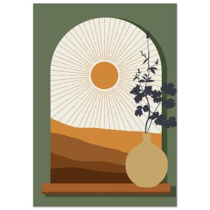 Artfulprints Poster Boho – Sunset window – A4 21×29.7 cm – Bruin Artfulprints Poster Boho – Sunset window – A4 21×29.7 cm – Bruin