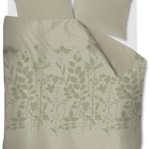 Ariadne at Home dekbedovertrek Plant – 200×200/220 cm – licht groen Ariadne at Home dekbedovertrek Plant – 200×200/220 cm – licht groen
